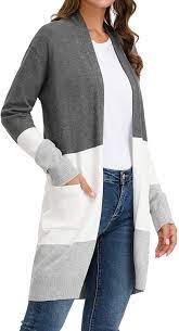 Photo 1 of GRACE KARIN Women Open Front Cardigan Sweaters Pockets Long Sleeve Shrugs 
XL