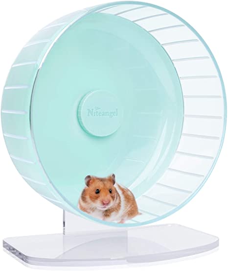 Photo 1 of Niteangel Super-Silent Hamster Exercise Wheels - Quiet Spinner Hamster Running Wheels with Adjustable Stand for Hamsters Gerbils Mice Or Other Small Animals
