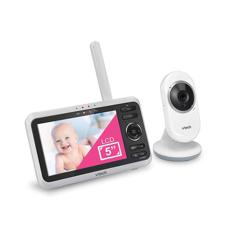 Photo 1 of VTech VM350 Video Monitor with Battery Supports 12-hr Video-Mode, 21-hr Audio-Mode, 5" Screen, 1000ft Long Range, Bright Night Vision, 2-Way Talk, Auto-on Screen, Lullabies