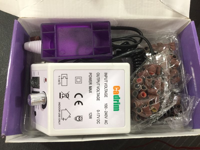 Photo 1 of Electric Nail Drill Cadrim Nail Drill Machine Nail File Drill Set Kit for Acrylic Nails Gel Nail Glazing Nail Drill Nail Art Polisher Sets Glazing Nail Drill Fast Manicure Pedicure
