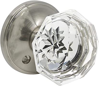 Photo 1 of Goldentimehardware Crystal Doorknobs Glass Door Lock 1 Pack Door Knobs Interior Privacy Bed/Bath 
