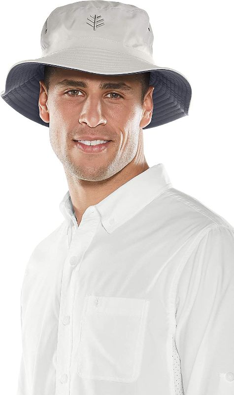 Photo 1 of Coolibar UPF 50+ Men's Women's Landon Reversible Bucket Hat - Sun Protective XXL