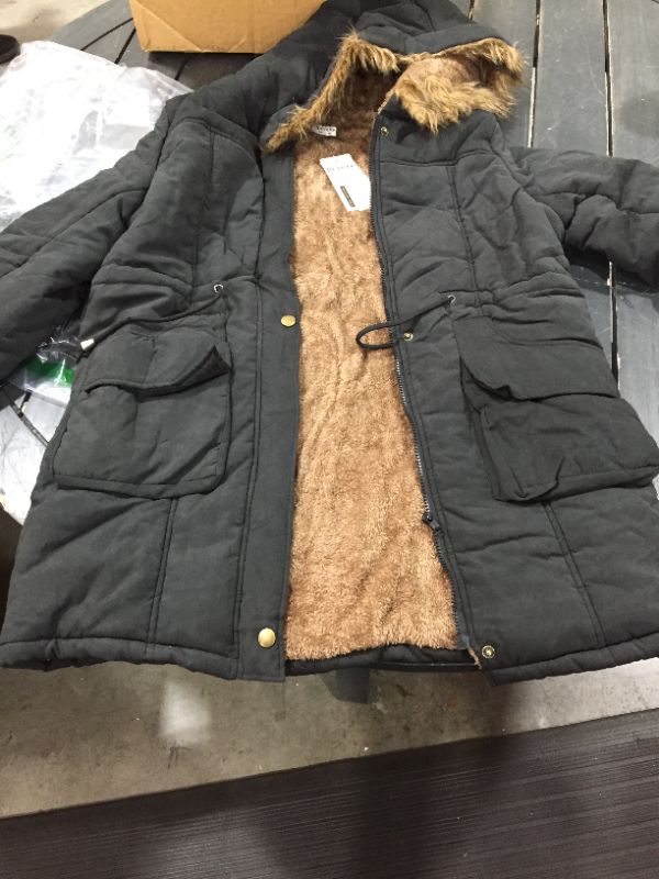 Photo 2 of Beyove Womens Hooded Warm Winter Coats with Faux Fur Lined Outerwear Jacket SMALL