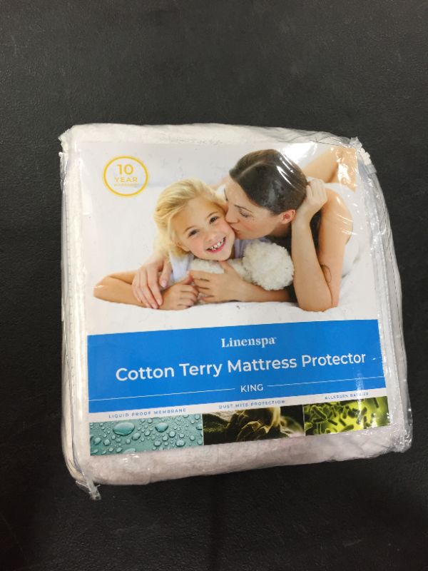 Photo 2 of Linenspa Mattress Protector-Waterproof-Hypoallergenic-Vinyl Free King Cotton
