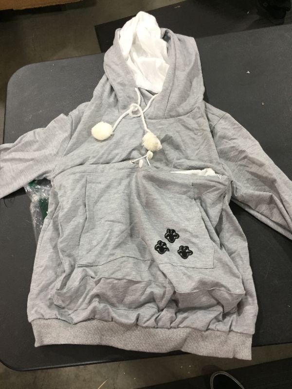 Photo 1 of Grey hoodie with built in pet carrier 