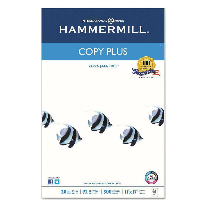 Photo 1 of Hammermill® Copy Plus Copy Paper, 92 Brightness, 20lb, 11 x 17, W 010199005021