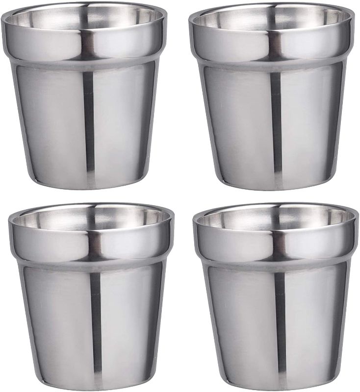 Photo 1 of 
IMEEA 6oz Small Cups Tumbler Mug Double Walled SUS304 Stainless Steel for Kids Coffee Cup Espresso Cup, Set of 6