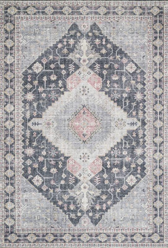 Photo 1 of Loloi II Skye Sky-02 Charcoal - Multi Area Rug (3'6 x 5'6)