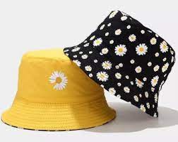 Photo 1 of As Seen On TV Flower Reversible Bucket Hat Summer Travel Beach Sun Hat Emboridery for Women Men
