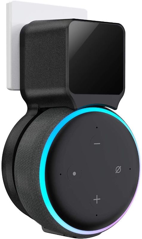 Photo 1 of Echo Dot Wall Mount Holder, Echo Dot Mount 3rd Generation Space-Saving Accessories for Dot (3rd Gen) Smart Speakers, Clever Echo Dot Accessories with Built-in Cable Management Hide Messy Wires