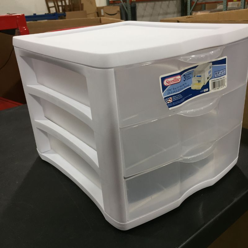 Photo 2 of Sterilite 3 Drawer Unit White