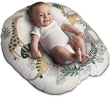 Photo 1 of Boppy Newborn Lounger—Preferred | Premium Fabrics, Velvety Minky Top | Lightweight Plush Chair with Carrying Handle | Infant Seat for Awake Time | Machine Washable | Earth Tone Safari Animals