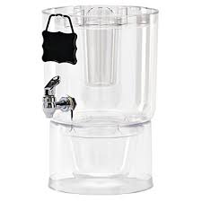 Photo 1 of Cold Drink Beverage Dispenser Jar Ice Bucket Cup Holder Stand Party 1.75 Gallon