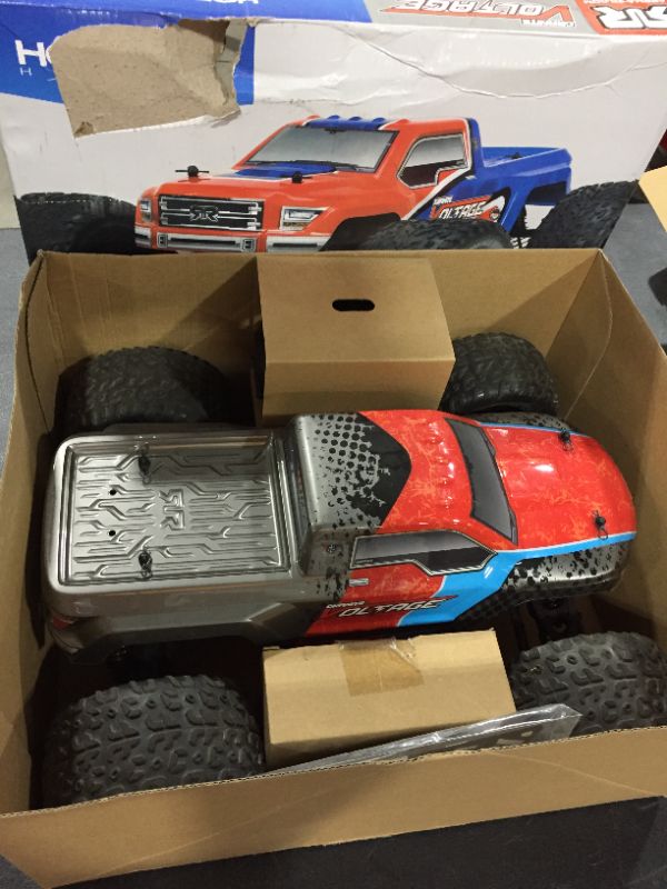 Photo 2 of 1/10 GRANITE VOLTAGE 2WD Brushed Mega Monster Truck RTR, Red/Blue