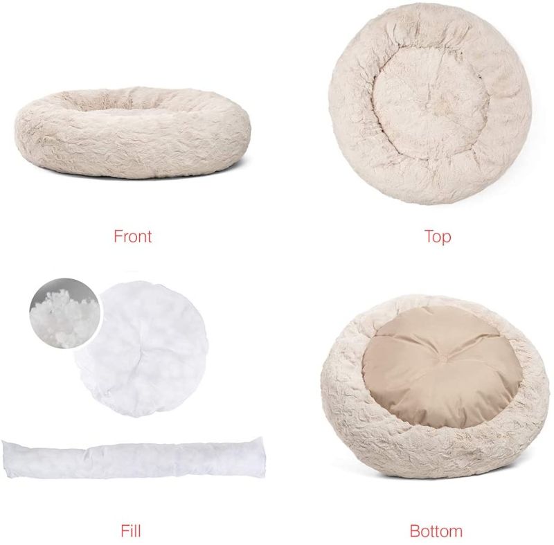 Photo 1 of Best Friends by Sheri The Original Calming Donut Cat and Dog Bed in Shag or Lux Fur, Machine Washable, High Bolster, Multiple Sizes S-XL