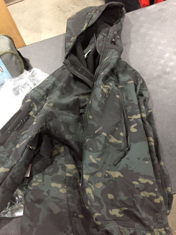 Photo 2 of Hiking Jackets Shark Skin Soft Shell Clothes Tactical Jacket Men's Windbreaker Flight Pilot Hood Military Fleece Field Jacket