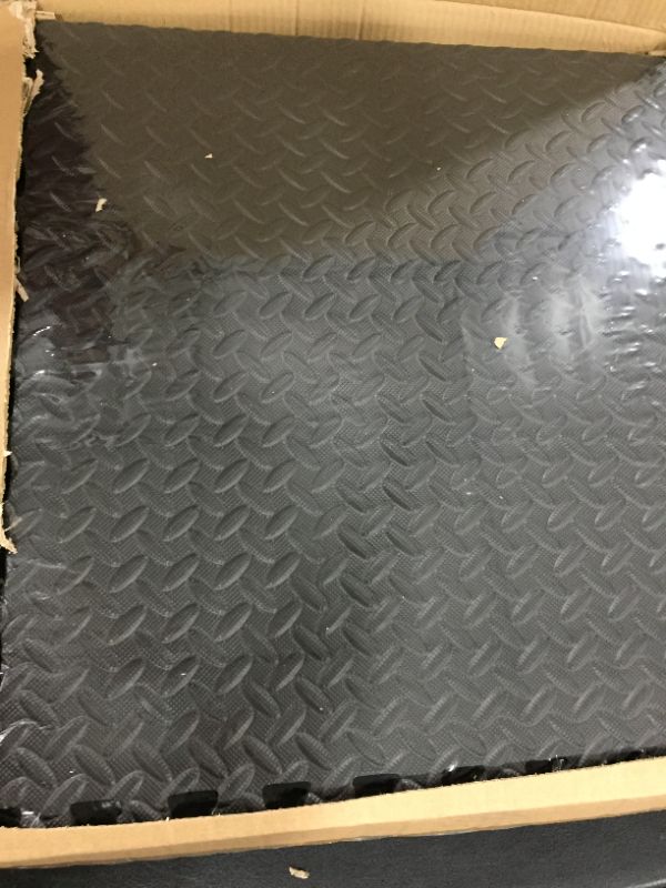 Photo 1 of Amazon Basics Foam Interlocking Exercise Gym Floor Mat Tiles - Pack of 6, 24 x 24 x .5 Inches
