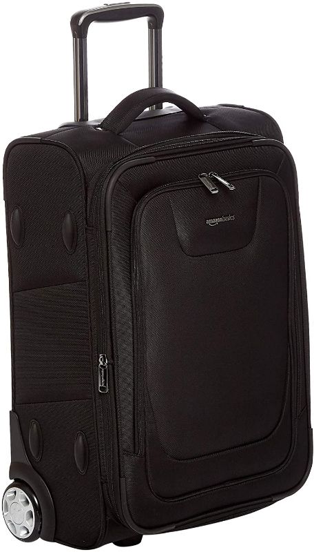 Photo 1 of Amazon Basics Expandable Softside Carry-On Luggage Suitcase With TSA Lock And Wheels - 24 Inch, Black