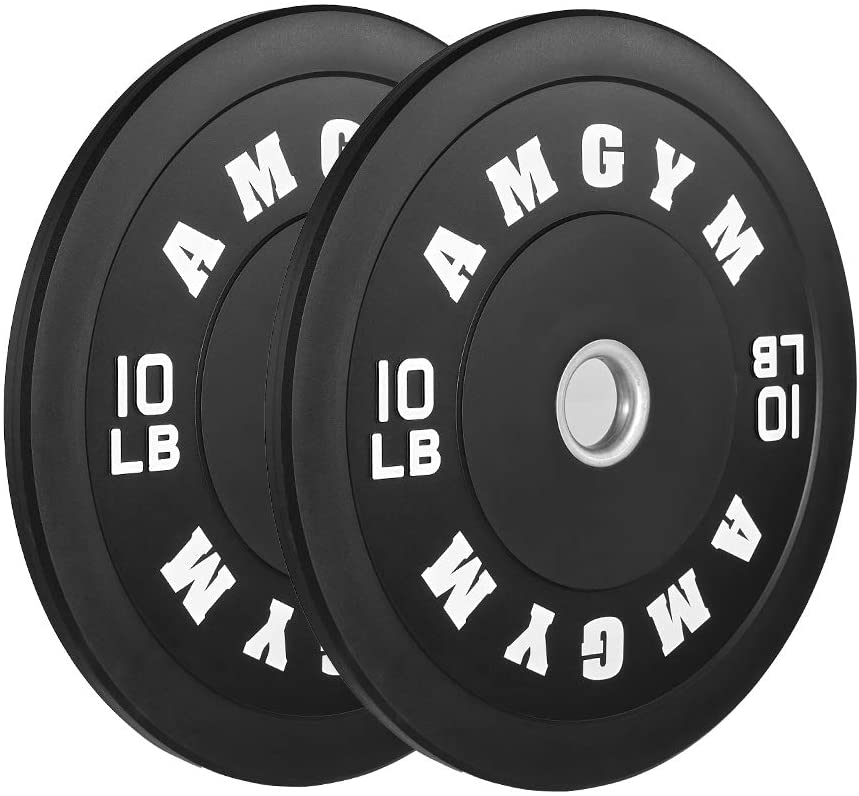 Photo 1 of AMGYM LB Bumper Plates Olympic Weight Plates, Bumper Weight Plates, Steel Insert, Strength Training