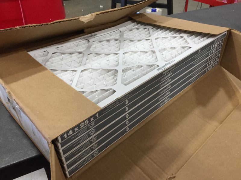 Photo 2 of Amazon Basics Merv 11 AC Furnace Air Filter - 16'' x 25'' x 1'', 6-Pack
