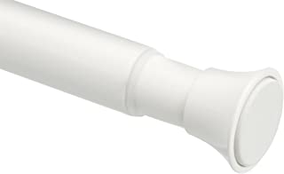 Photo 1 of Amazon Basics Tension Curtain Rod, Adjustable 78-108" Width - White, Classic Finial