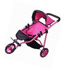 Photo 2 of Precious Toys Jogger Hot Pink Doll Stroller Black Foam Handles and Hot Pink Frame  0129A