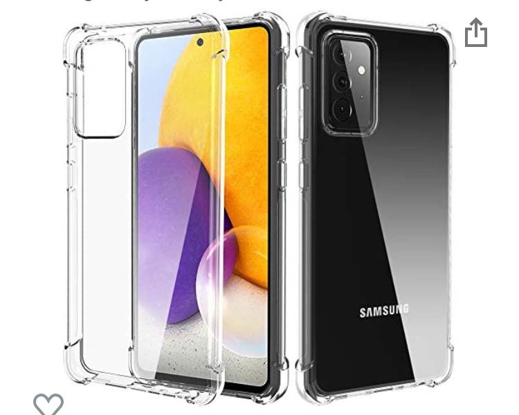 Photo 1 of Arae Case for Samsung Galaxy A72 5G 4G Premium Soft and Flexible TPU ScratchResistant Phone Case for Samsung Galaxy A72 Crystal Clear 2 packs