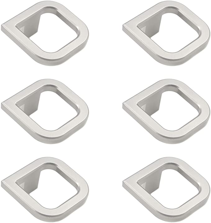 Photo 1 of 
Geesatis 6 Pcs Closet Knobs Square Ring Nickel Brushed Kitchen Knobs and Handles for Home Improvement Hardware with Mounting Screws Silver