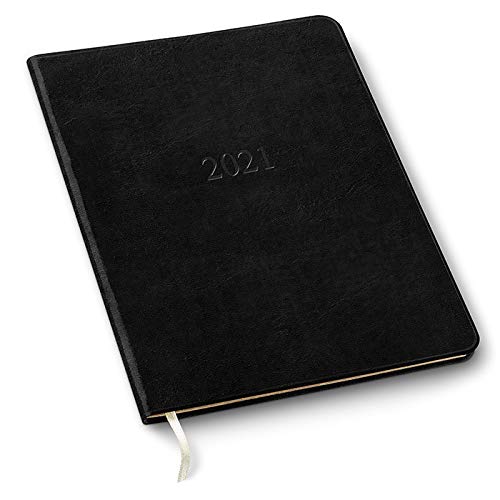 Photo 1 of 2021 Leather Large Monthly Planner  Acadia Black 5pack