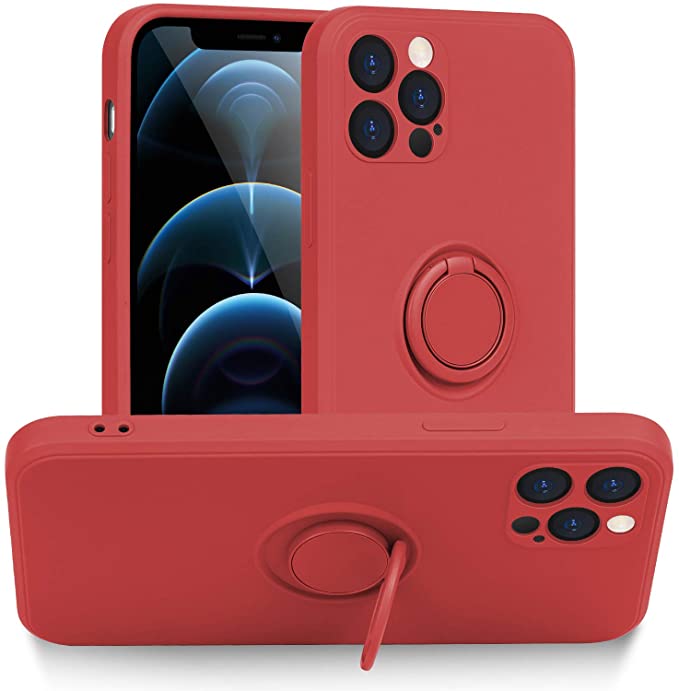 Photo 1 of 2PC LOT
KANGHAR for iPhone 12 PRO MAX Case Finger Ring Kickstand Gel Rubber Full Body Protection Liquid Silicone Case with Wrist Strap for iPhone 12 PRO MAX 67 Inch 2020 5G Red 2 COUNT