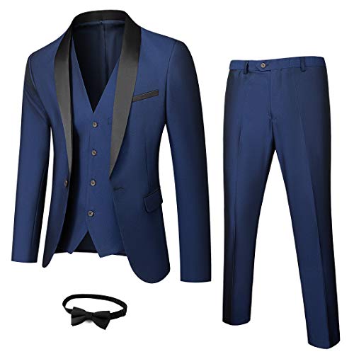 Photo 1 of MYS Mens 3Piece Suit Shawl Lapel One Button Tuxedo Winter Fabric Slim Fit Premium Dinner Jacket Vest Pants and Tie Set
SIZE XL
APPEARS NEW WRINKLED DUE TO PACKAGING