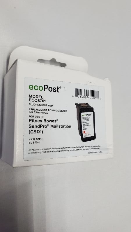 Photo 1 of ECOPOST PITNEY BOWES INK CARTRIDGE