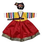 Photo 1 of Baby Hanbok First Birthday Celebration Korea Traditional Clothing Set Yellow Top Red Skirt 1 Age
