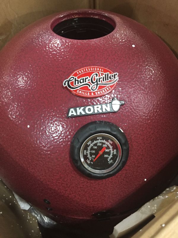 Photo 2 of Char-Griller Akorn Jr. Kamado Kooker Charcoal Grill - Red