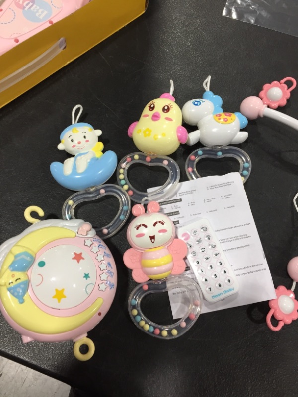 Photo 1 of Baby Musical Crib Mobile with Timing Function Projector and Lights,Hanging Rotating Rattles and Remote Control Music Box with 150 Melodies,Toy for Newborn 0-24 Months
