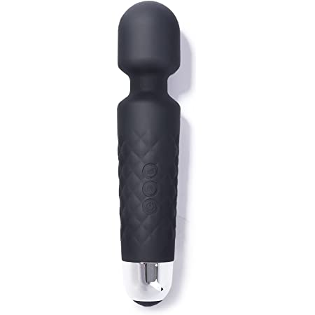 Photo 1 of 2021 New Rechargeable Personal Wand Massager - Quiet & Waterproof - 20 Patterns & 8 Speeds - Travel Bag Included - Men & Women - Perfect for Tension Relief, Muscle, Back, Soreness, Recovery-Black
