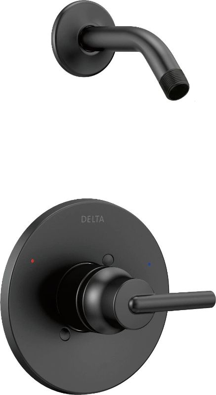 Photo 1 of Delta Faucet Trinsic 14 Series Single-Function Shower Faucet Trim Kit, Matte Black & Faucet R10000-UNBX MultiChoice Universal Tub and Shower Valve Body for Tub Faucet Trim Kits

