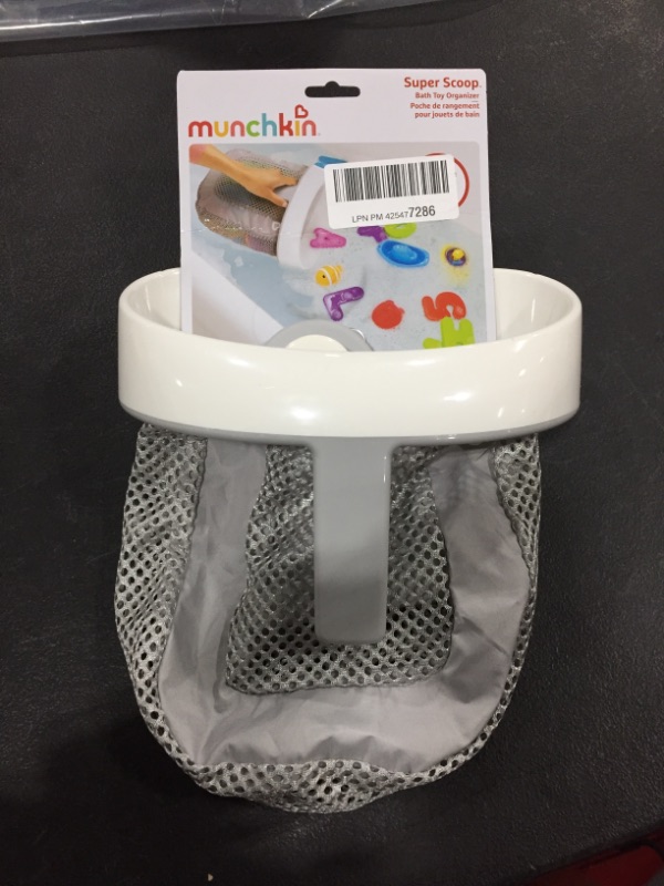 Photo 2 of Munchkin Hanging Bath Toy Storage with Quick Drying Mesh, Grey
