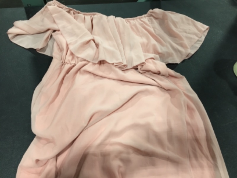 Photo 1 of Vivinew Maternity Dress Off Shoulder Ruffle Maxi
