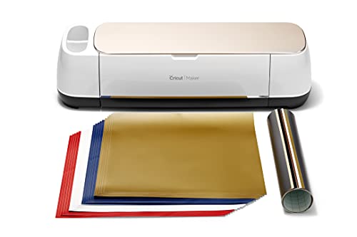 Photo 1 of Cricut Maker Vinyl Bundle - Includes Cricut Maker Machine + 20 Premium Removable Vinyl Sheets + 6 Premium Permanent Vinyl Sheets
