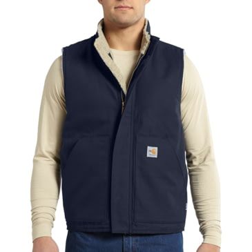 Photo 1 of  CARHARTT FLAME RESISTANT MOCKNECK VEST- Mens size Medium- Navy