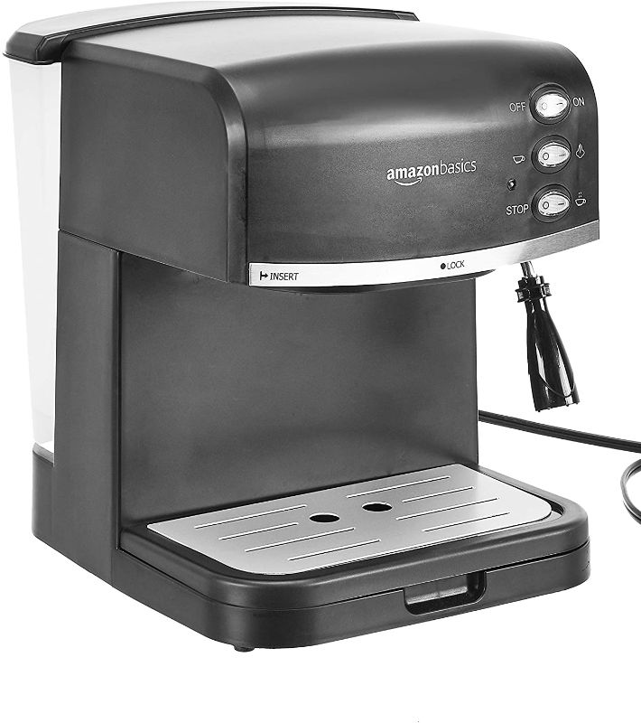 Photo 1 of Amazon Basics Espresso Machine and Milk Frother
