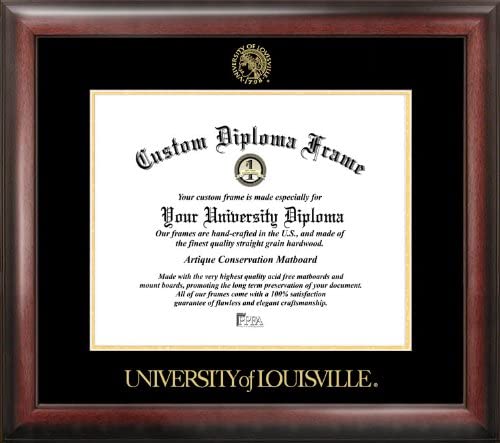Photo 1 of Campus Images KY997GED University of Louisville Embossed Diploma Frame, 14" x 17", Gold

