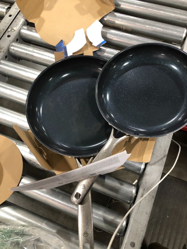 Photo 2 of Blue Diamond Infused 2-pc. Aluminum Non-Stick 9.5" and 11" Frying Pan Duo, One Size , Blue