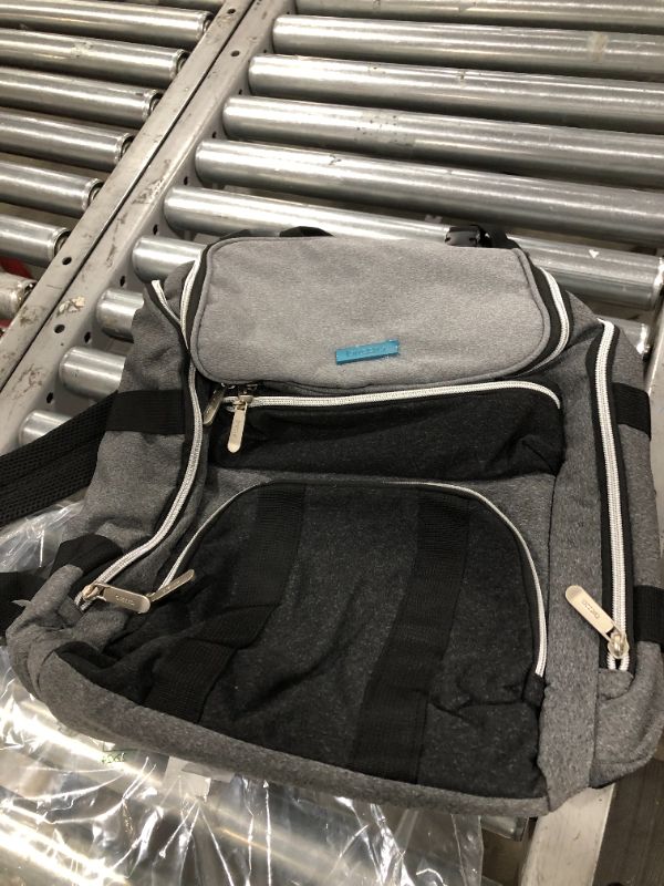 Photo 2 of Baby Brezza Diaper Backpack in Grey/Black
