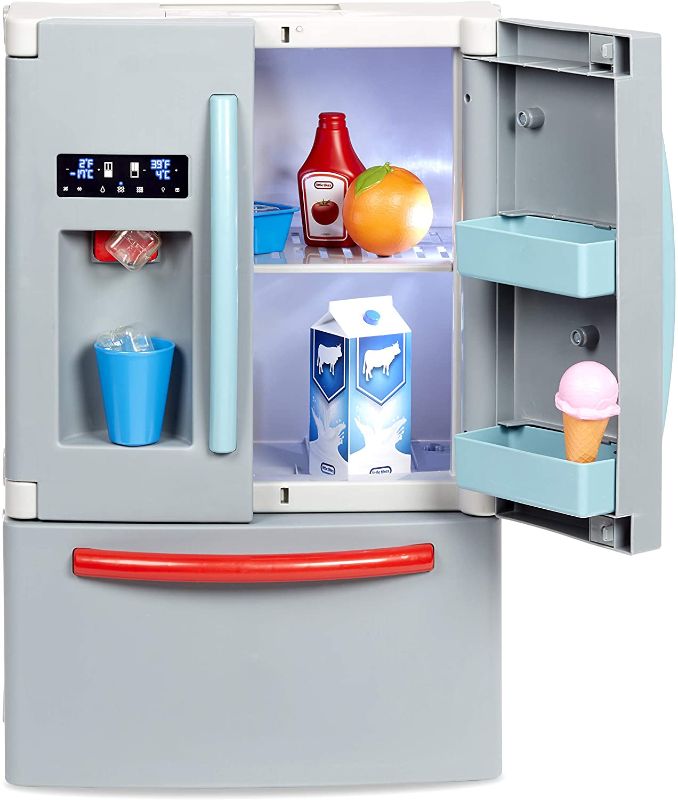 Photo 1 of Little Tikes First Fridge Refrigerator with Ice Dispenser Pretend Play Appliance for Kids, Play Kitchen Set with Kitchen Playset Accessories Unique Toy Multi-Color