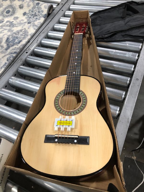 Photo 2 of 30" Wood Guitar with Case and Accessories for Kids/Girls/Boys/Beginners (Wood)