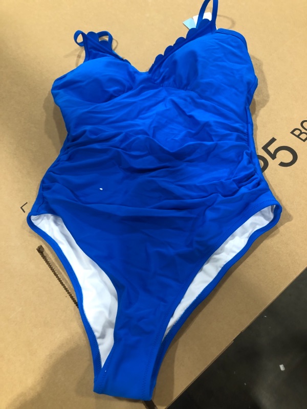 Photo 1 of CUPSHE Royal Blue One Piece Bathing Suit, Large