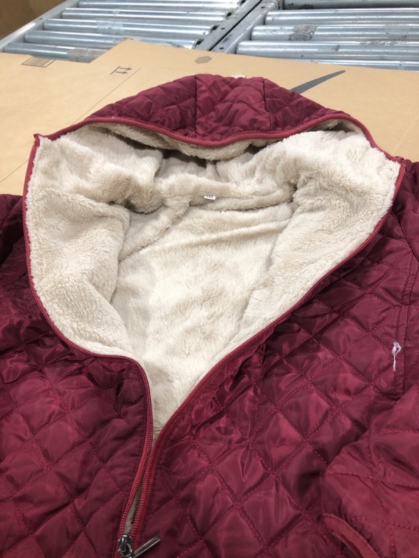 Photo 3 of LIttle Girls Burgundy Winter Jacket, 3XL