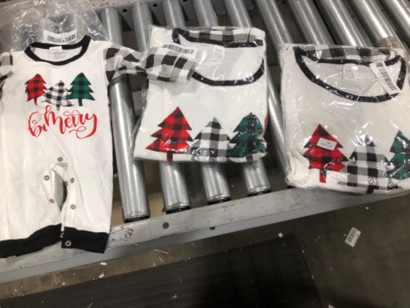 Photo 1 of Family Matching Christmas Pajamas, 3 set, L/XL/70(baby size)